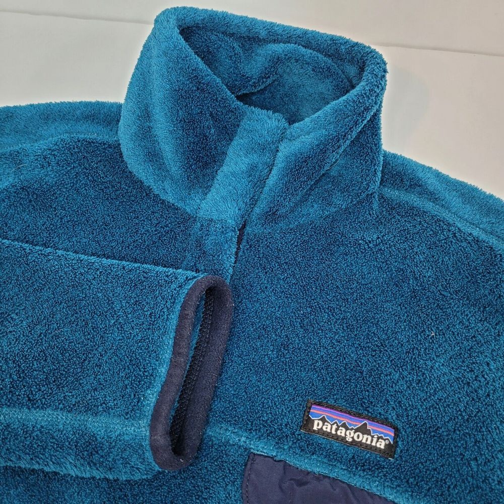 Patagonia Re-Tool Snap-T Pullover Womens Small Teal Blue‎ Excellent Fleece 25442